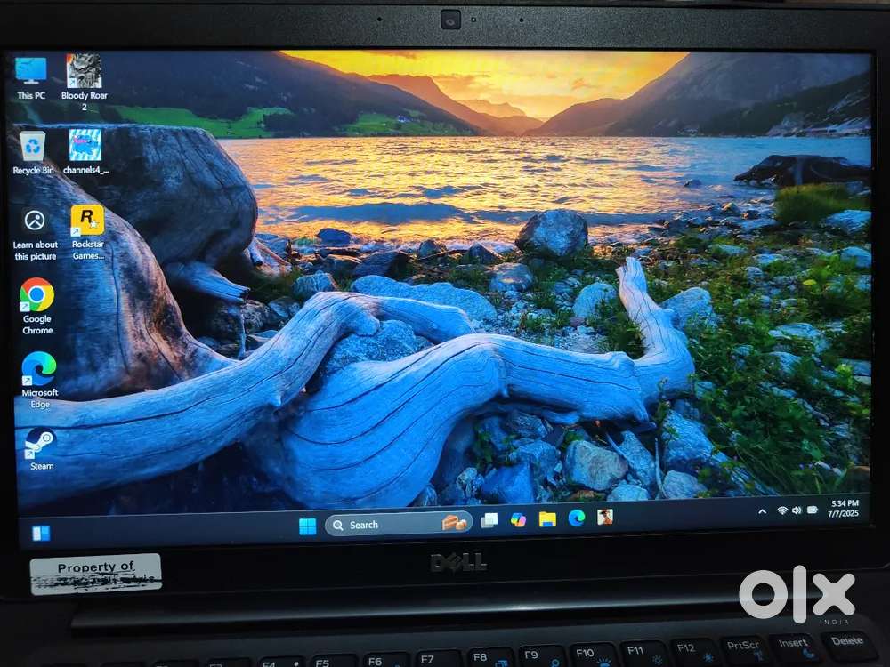Dell leptop i7  7 gen 8GB RAM 512 GB ROM