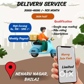 Hurry !!  30K TO 40K DELIVERY JOB IN BHILAI