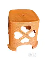 Plastic semi stool for sitting outdoor and indoor.