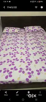 Bed with mattress