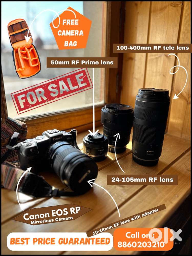 Canon EOS RP for sale (with 4 lenses)
