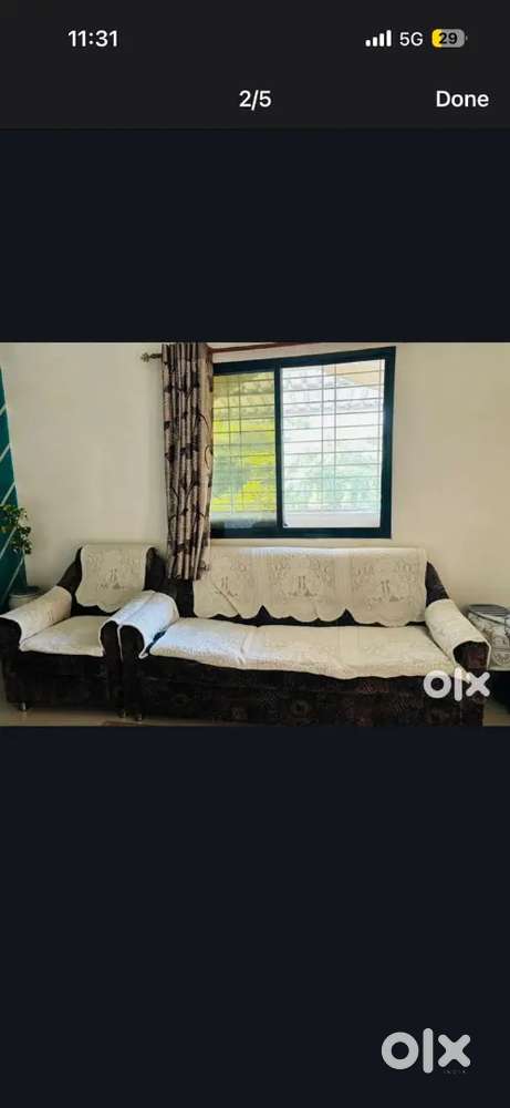 5-Seater Sofa & 3x6 Storage Bed for Sale  Well Maintained
