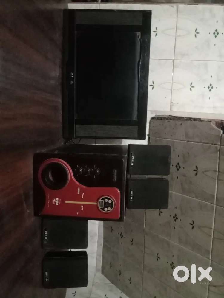 L.E.D. tv and Home Theatre.