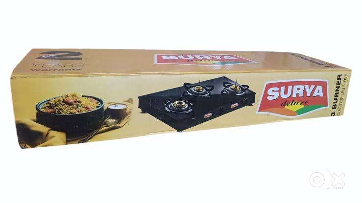 Brand New ISI Surya 3 BR Glasstop 2 Years Warranty MRP-4550