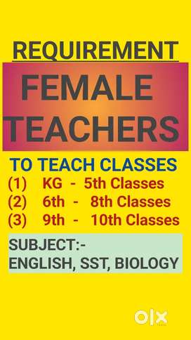 Female Teacher Required For Home Tution