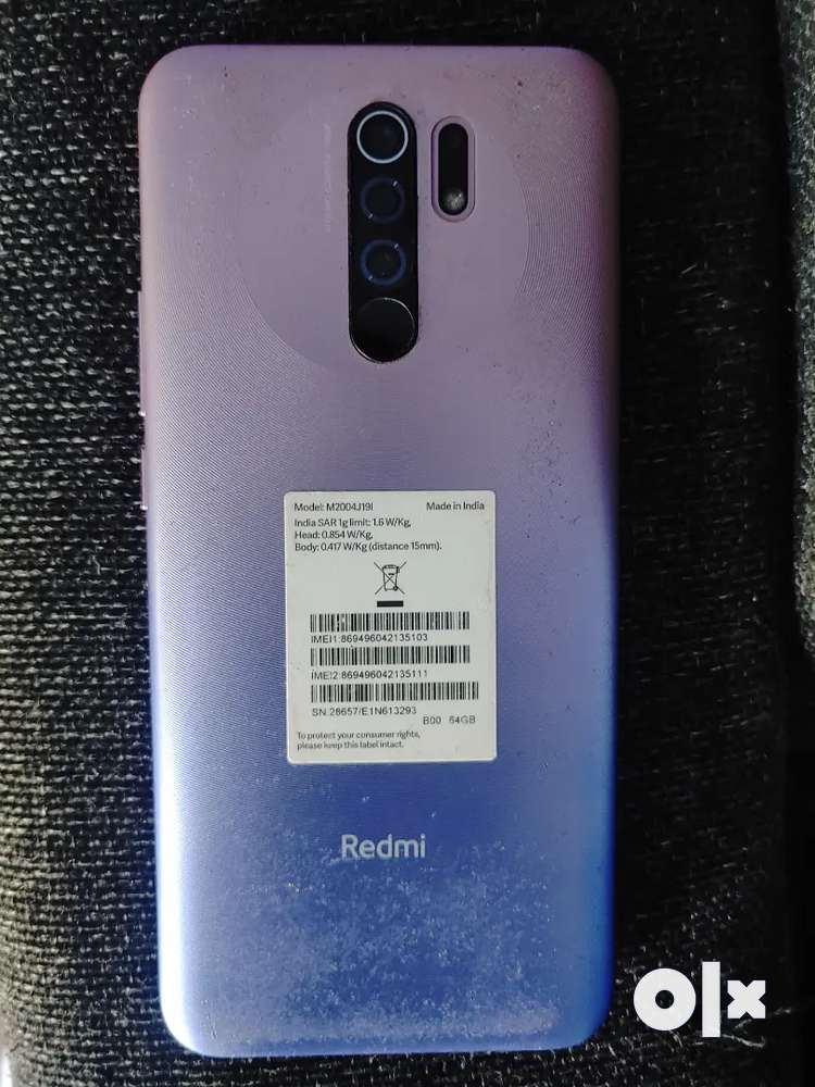 Redmi 9 prime 4gb 64 gb with charger.