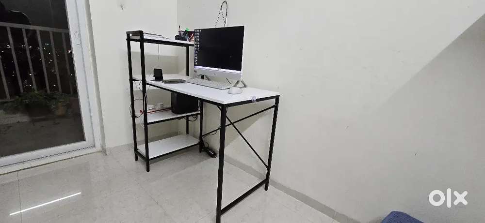 ABOUT SPACE Computer Table for Home - 4 Tier Storage Study Table