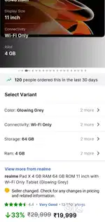 New Seal Packed - Realme Pad X (4GB RAM 64GB ROM)