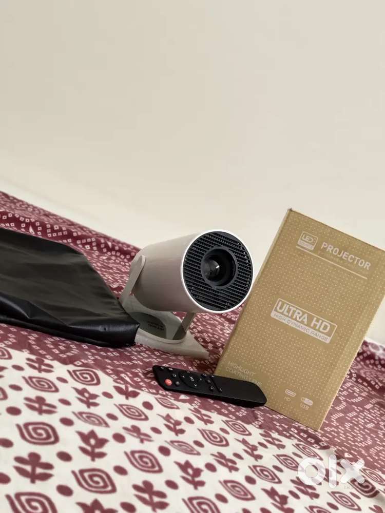 Ultra HD projector with 77 inch screen and 3 month