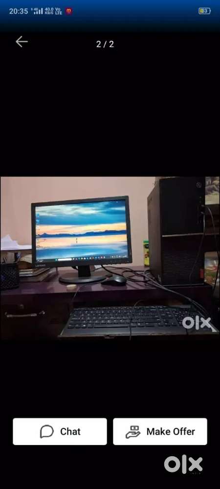 Lenovo computer full set pc i3 8th gen