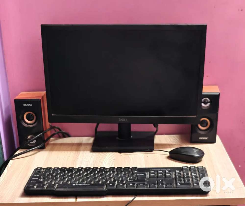 Computer set with monitor,CPU, keyboard, mouse, speakers