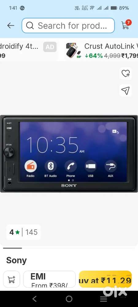 Sony Car Media sterio system