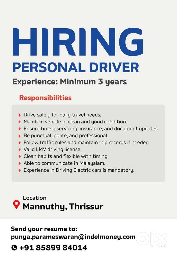 Hiring Personal Driver