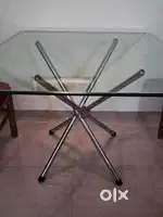 Dinning table 4 seater with 6 wooden  chairs