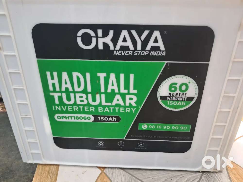 Okaya tall tublar 150ah battery