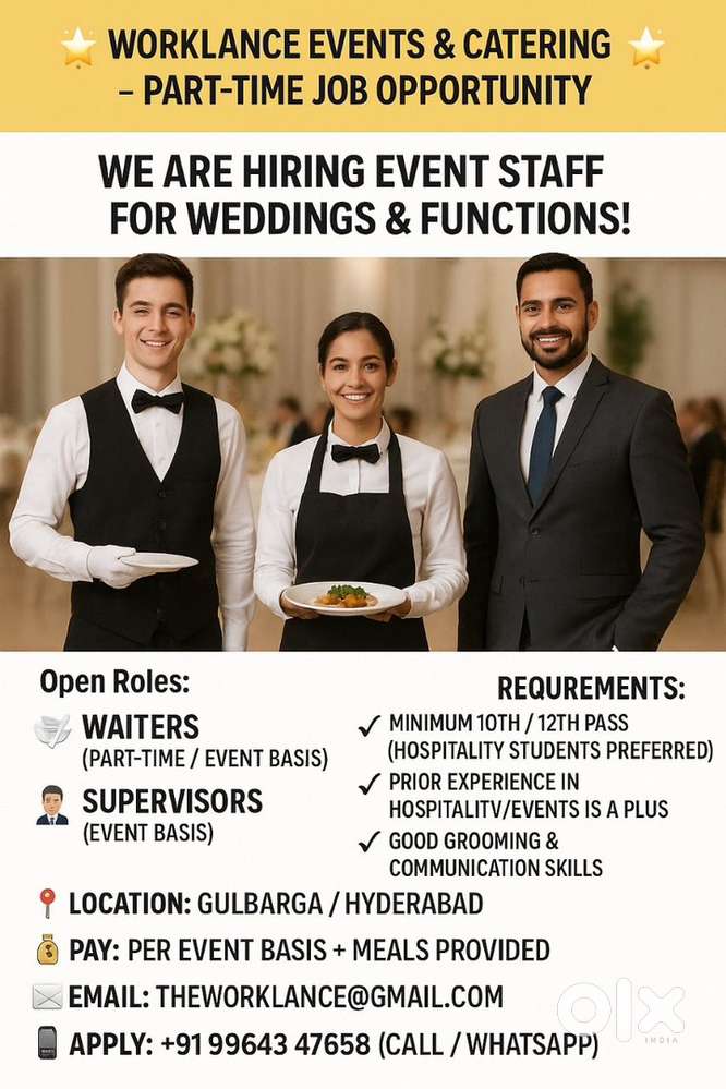 Professional Event Staff For Weddings & Events