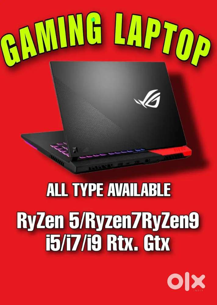 Gaming laptop all types available i7 i9 Rtx gtx all