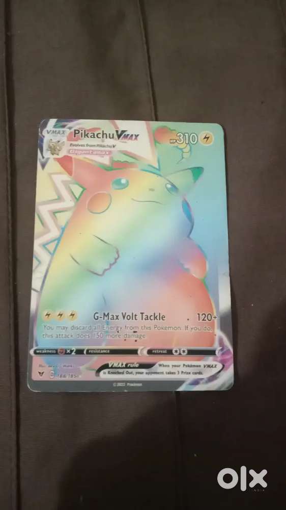 Pikachu vmax rainbow real card