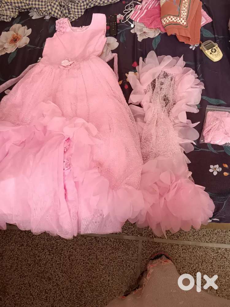 Pink gown girlish