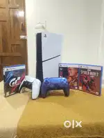 PS5 Slim Disc Edition 1 TB With Additional Controller and Game CD's