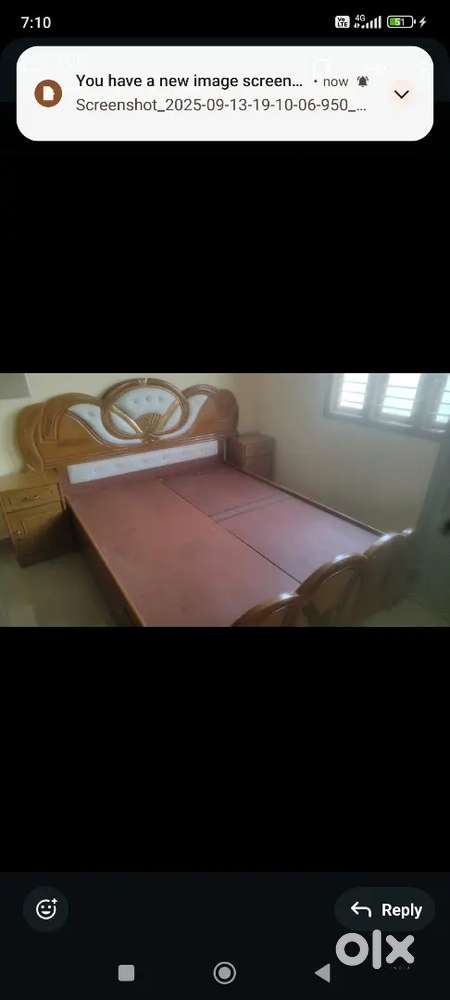 King size bed wooden cot with storage