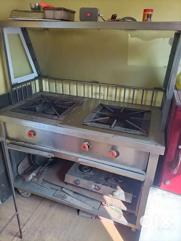 Steel counter attached 2 burner