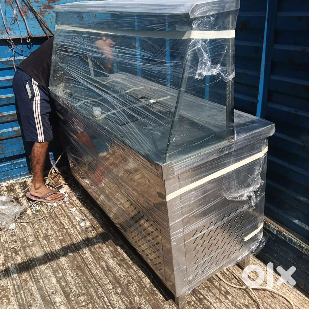 Used commercial restaurant kitchen ka saman dosa tawa bar chiller rack