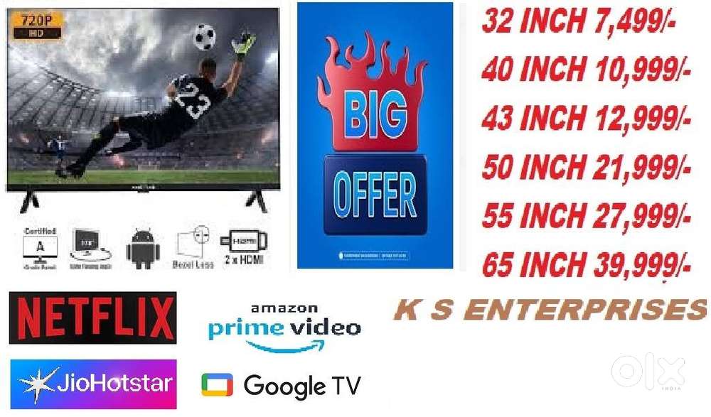 55 INCH SMART QLED TV WITH VOICE COMMAND FEATURE IN 27999/- ONLY