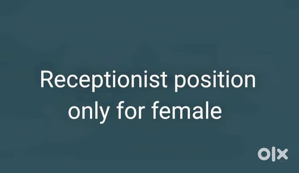 Receptionist job in training institute only female