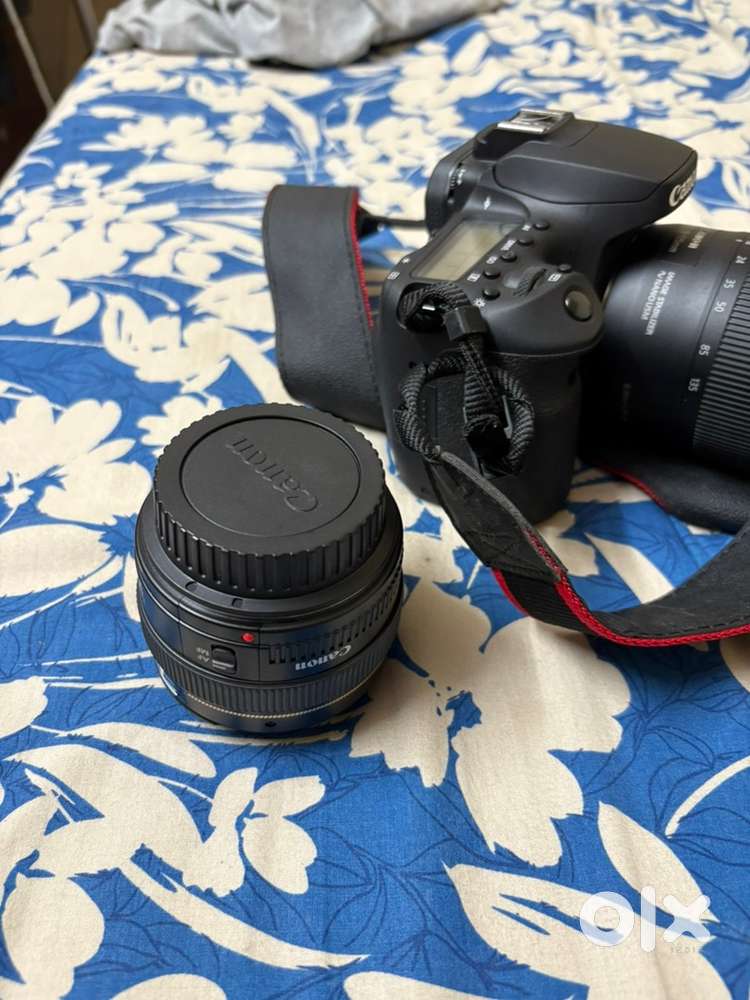 Cannon 90d camera with 50mm prime lens and 10-18 mm lens