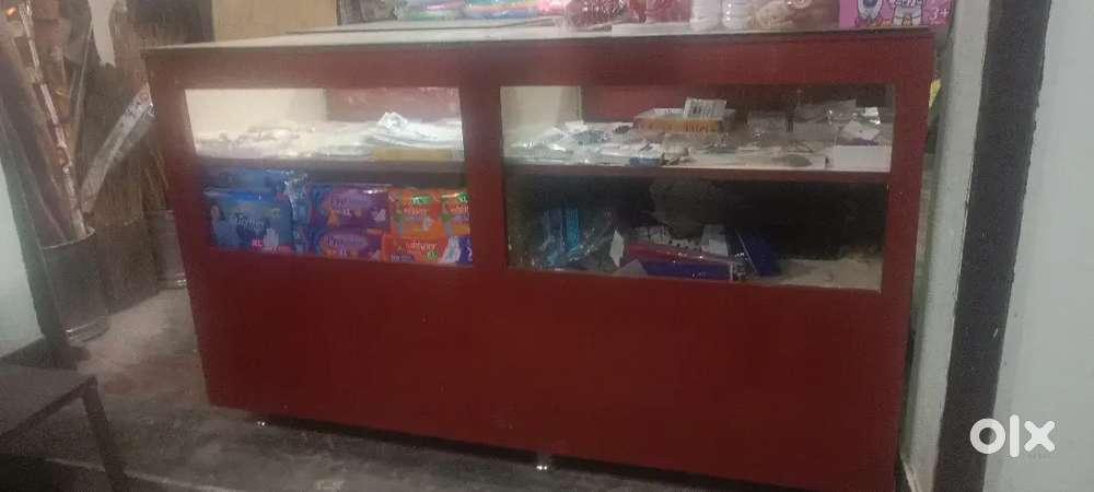Wooden display counter