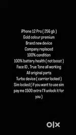 Iphone 12pro 256gb