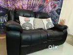Leather sofa (make- HomeCenter)