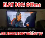 Flat 50% offers on all Sizes SONY SMART 4k ANDROID led TV