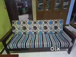 30 years old antique teak wood 3 seater sofa