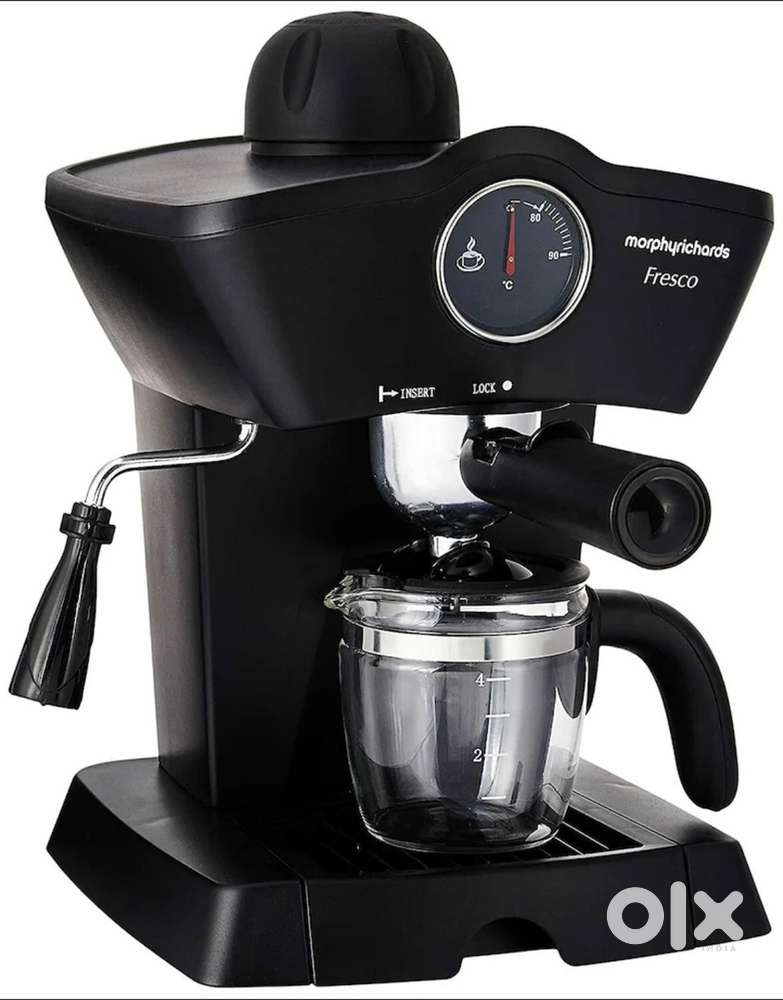 Morphy Richards Fresco 800-Watt Espresso Coffee Maker, 4-Cups, Black