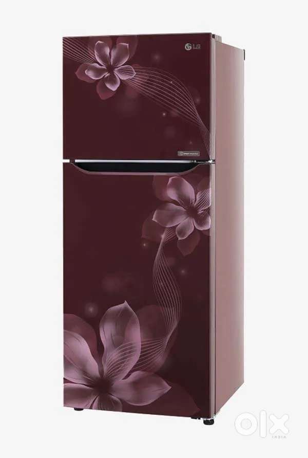 Ye ek LG ka refrigerator hai isme floral design hai