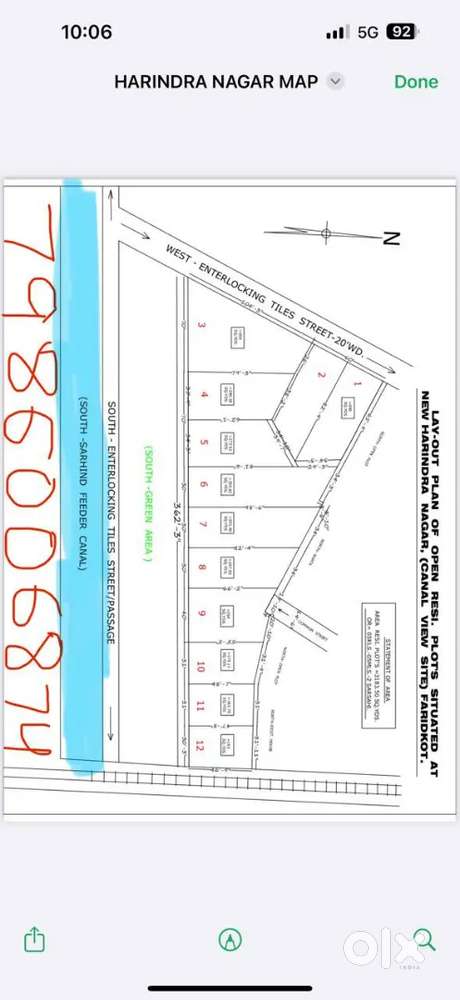 New harindra nagar1&7 plot 246 gaj