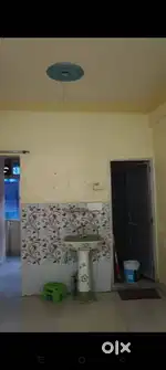 2 bhk flat with kitchen work. Flat on 1st floor and fron car parking