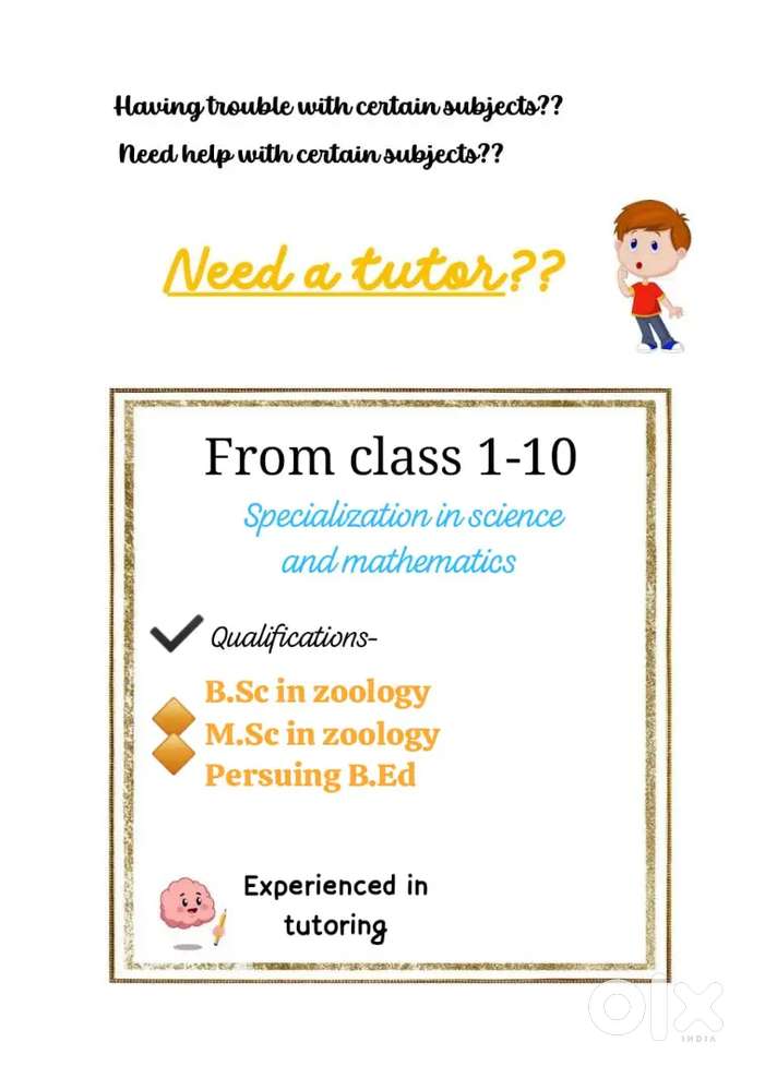 Home tutor available