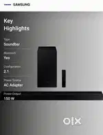 Samsung 2.1 home theater