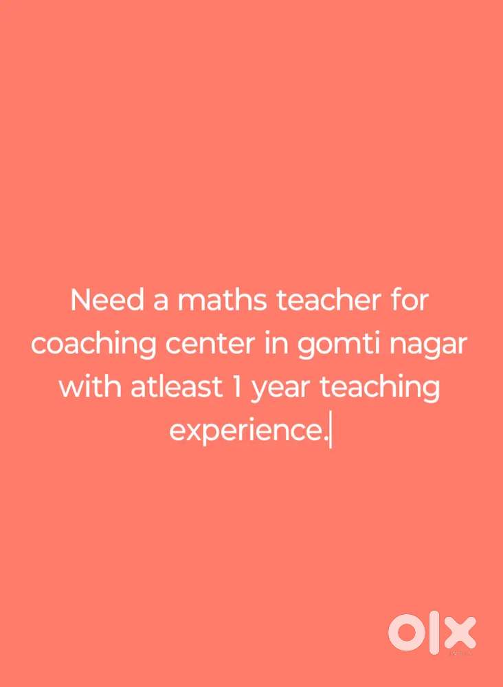 Need maths teacher till class 10th