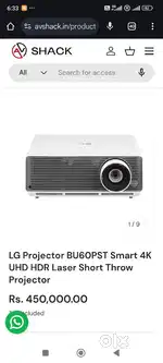 LG LASER PROJECTOR 24/7 CAN RUN