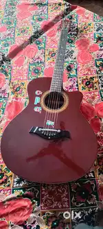Guitar deep red or maroon