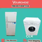 ~Samsung 240ltrs doubledoor fridge & Midea 6g frontload washingmachine