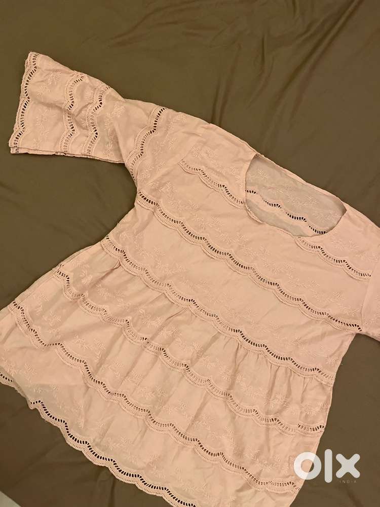 Short flared dress three/fourth sleeve