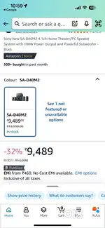 Home theater Sony SA-D40 latest model