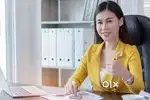 Office assistant female worker