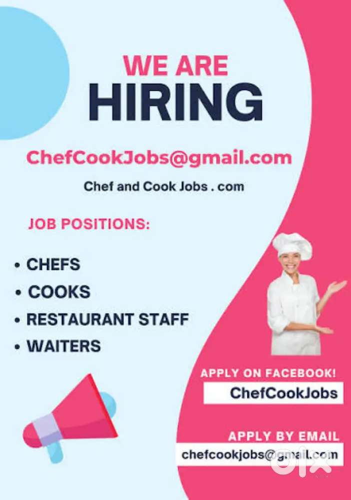 Vacancy for Cook/ Chef