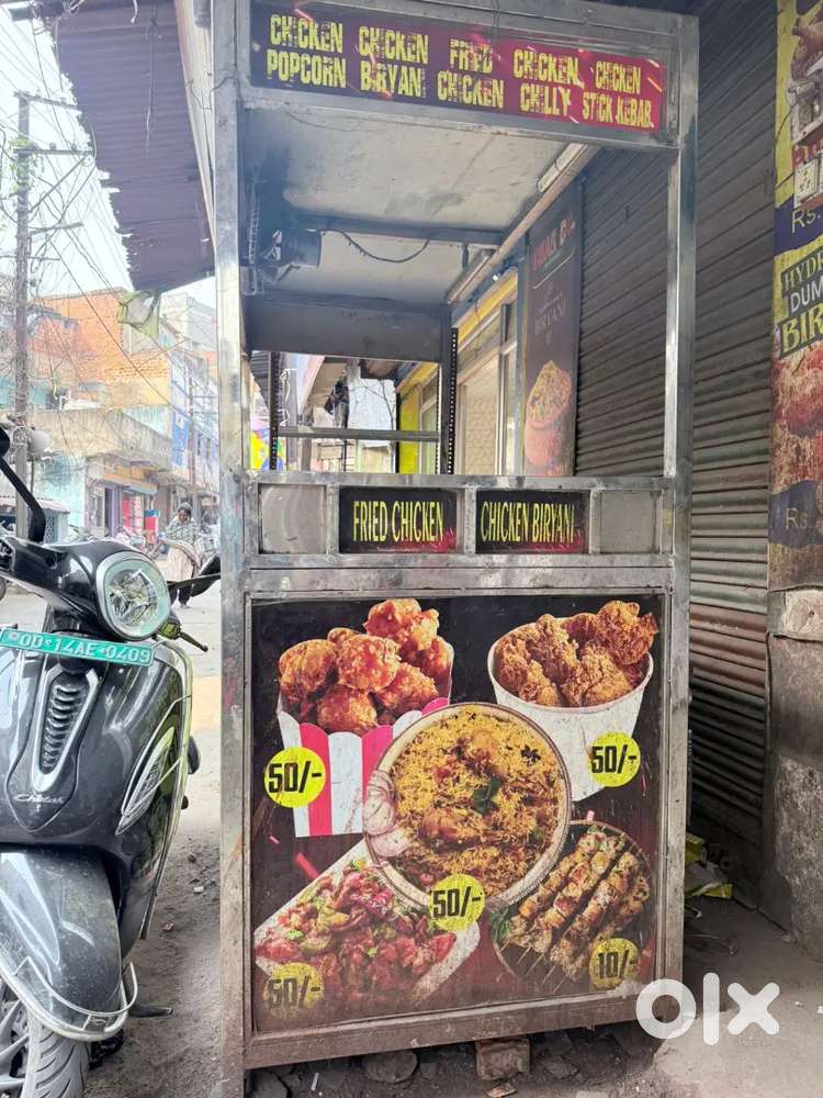 Steel counter double door fridge electric fryer all kitchen item